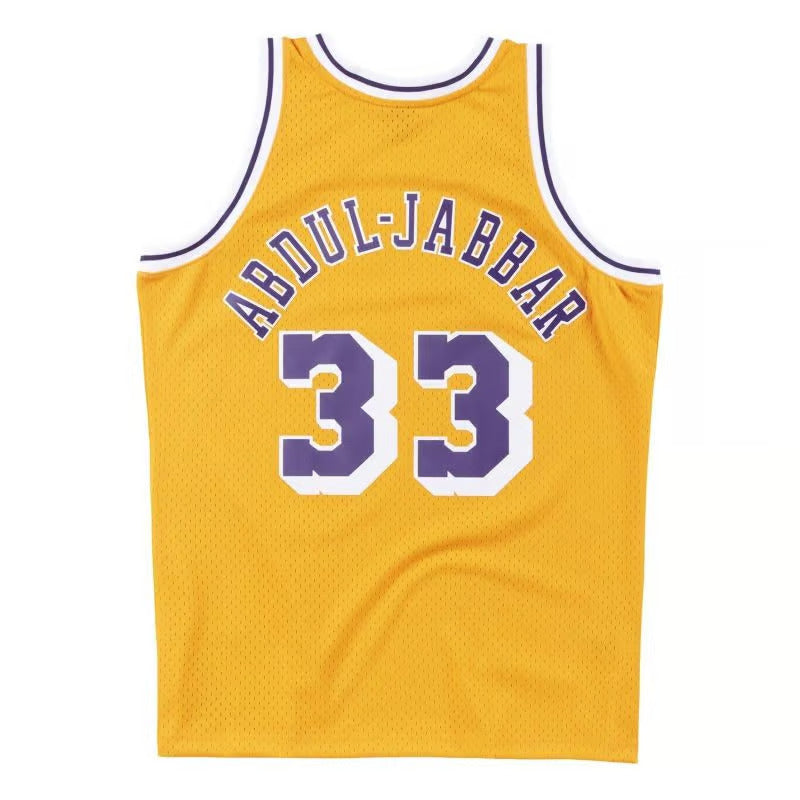 Los Angeles Lakers Swingman Jersey Home Kareem Abdul Jabbar 1984 85 | Stitched Jersey RTJS 12084