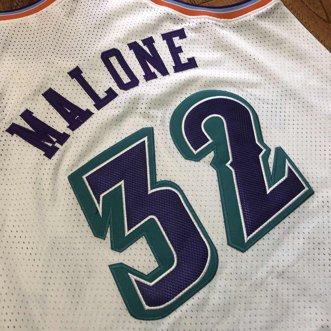 Karl Malone Utah Jazz 1996/97 Hardwood Classics Jersey - White