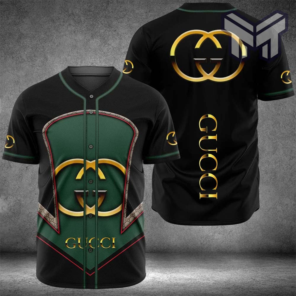 Gucci Black Baseball Jersey Shirt Luxury Clothing Clothes Sport For Men Women Hot  Type03