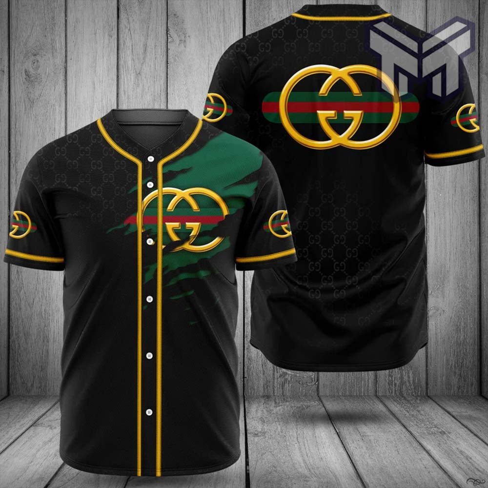 Gucci Black Baseball Jersey Shirt Luxury Clothing Clothes Sport Outfit For Men Women Hot  Type01