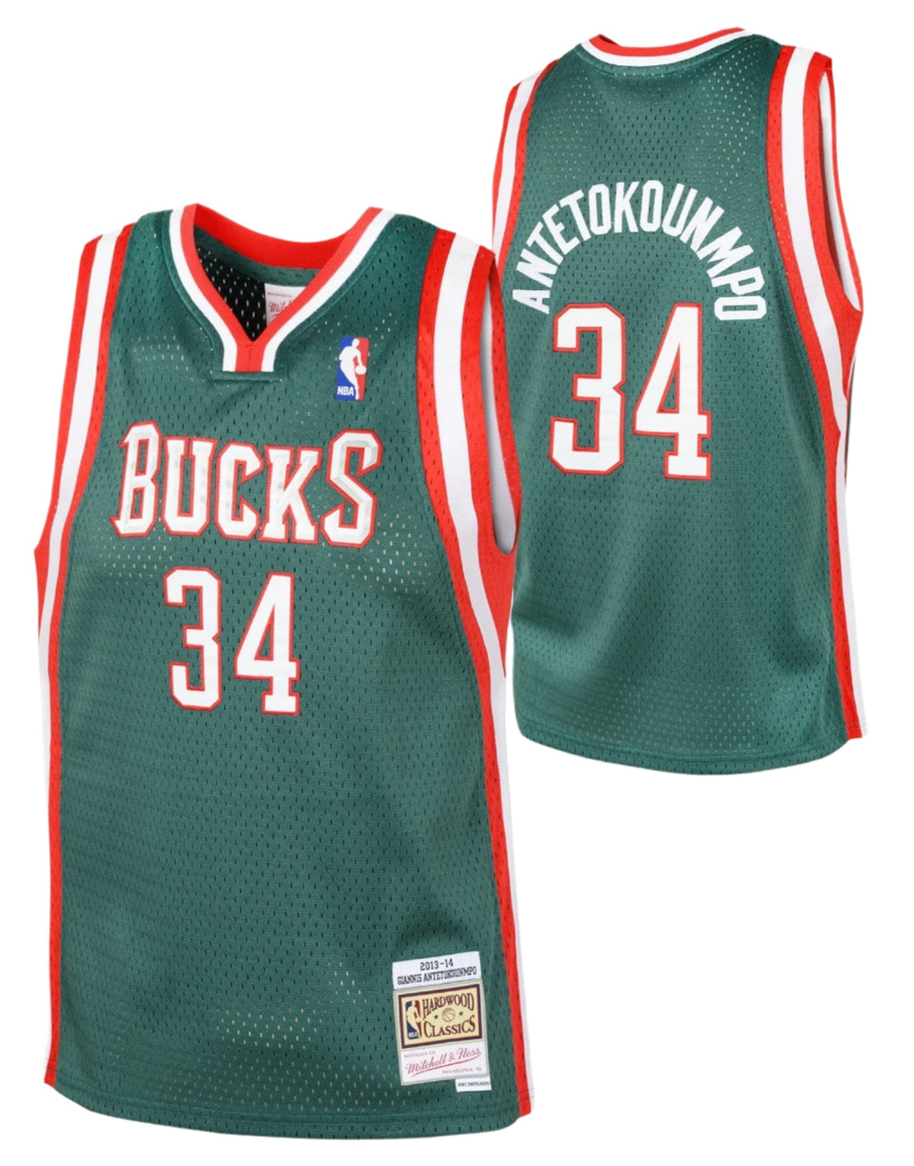 Youth Milwaukee Bucks Giannis Antetokounmpo Mitchell & Ness Kelly Green Hardwood Classics Swingman Jersey