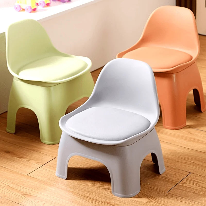 Backrest Small Chair, Silent Children's Stool, Circular