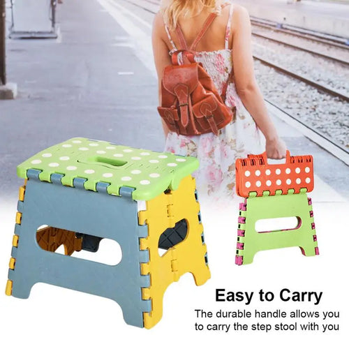 Folding Stool Lightweight Durable Plastic Stool With