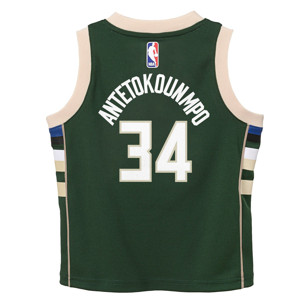 Kids Milwaukee Bucks Giannis Antetokounmpo Nike Icon Edition Green Child Swingman Jersey