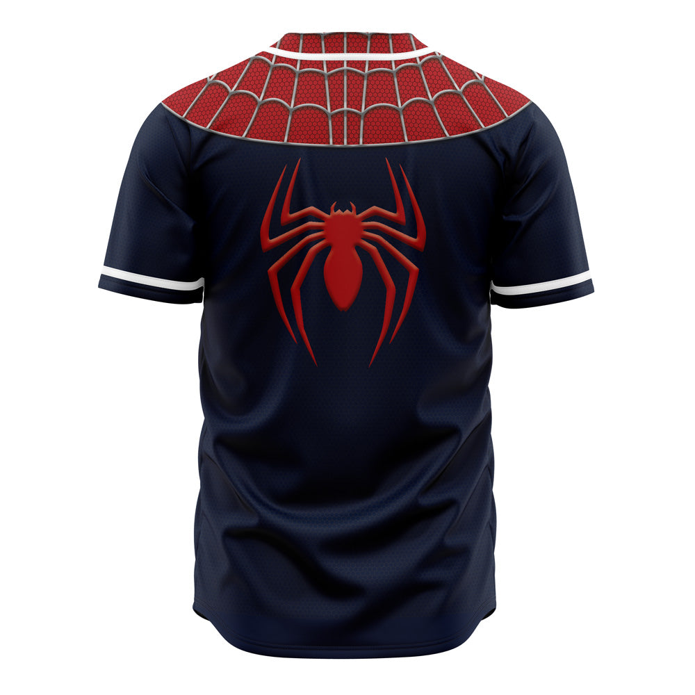 Spider-Inspired Baseball Jersey - Stylish Superhero Sportswear For Fans