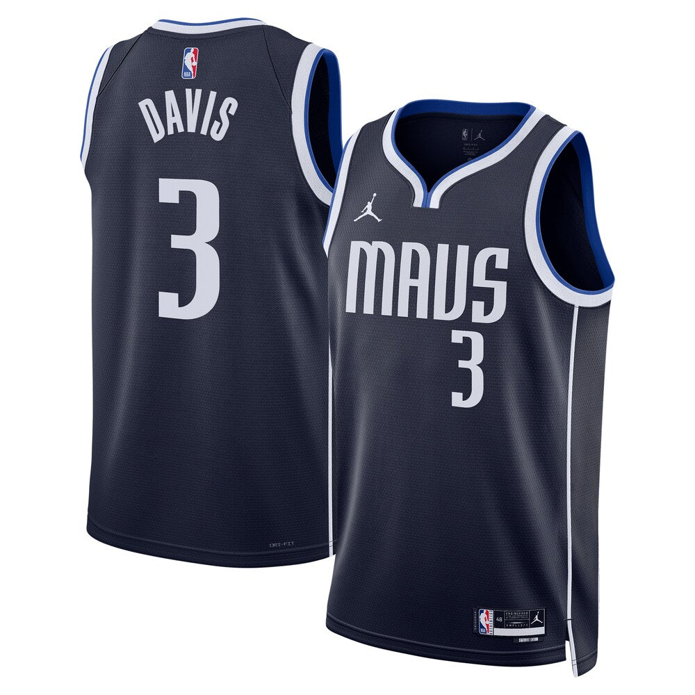 Dallas Mavericks Jordan Brand Statement Edition Swingman Jersey Navy Anthony Davis Unisex | RTJ13324