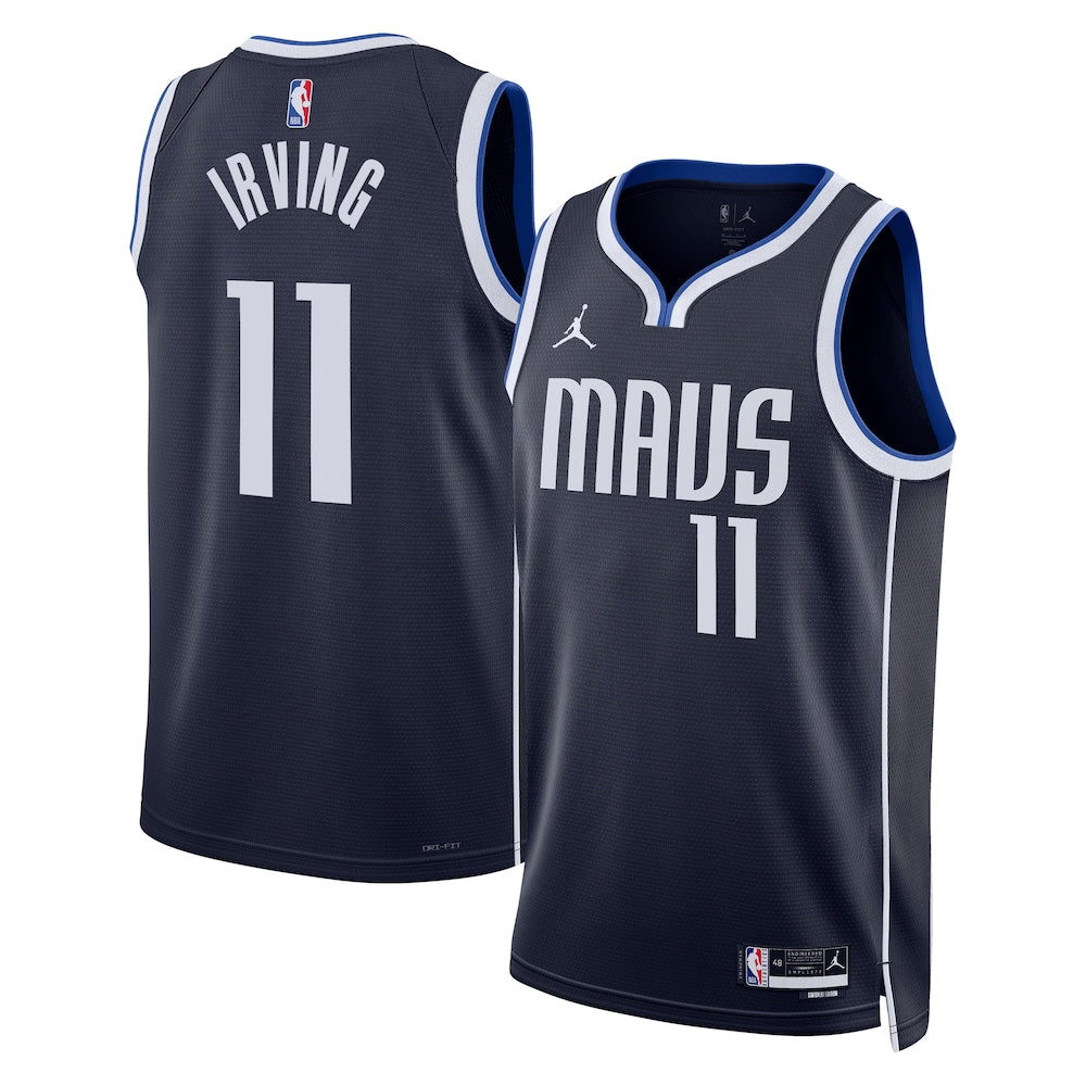 Dallas Mavericks Jordan Statement Edition Swingman Jersey Navy Kyrie Irving Unisex | RTJ13239