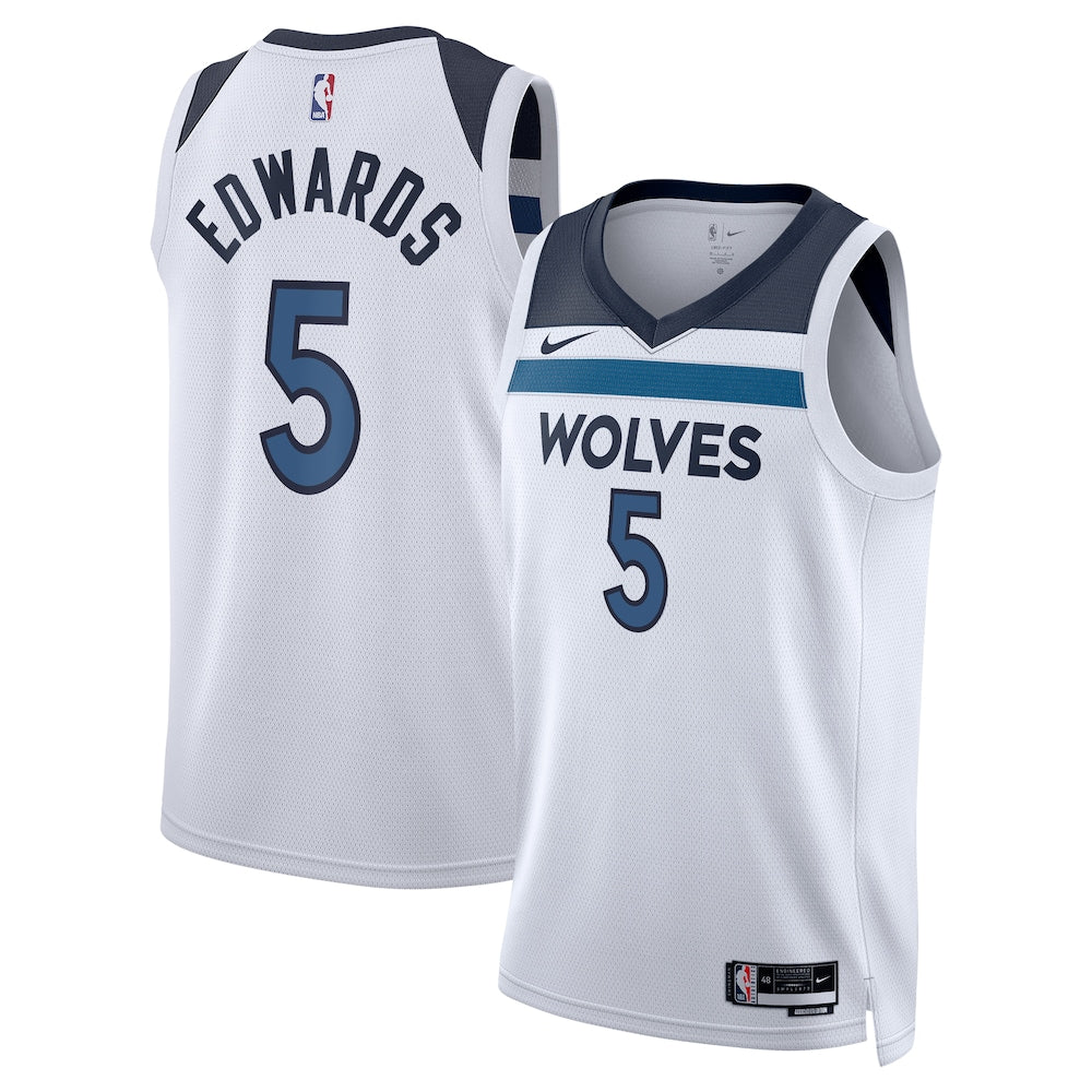 Minnesota Timberwolves Association Edition Swingman Jersey White Anthony Edwards Unisex | RTJ13228