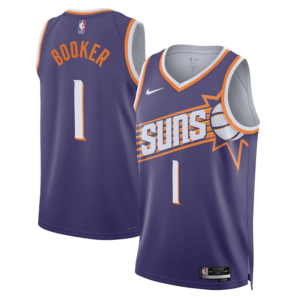 Phoenix Suns Icon Edition Swingman Jersey Purple Devin Booker Unisex | RTJ13168