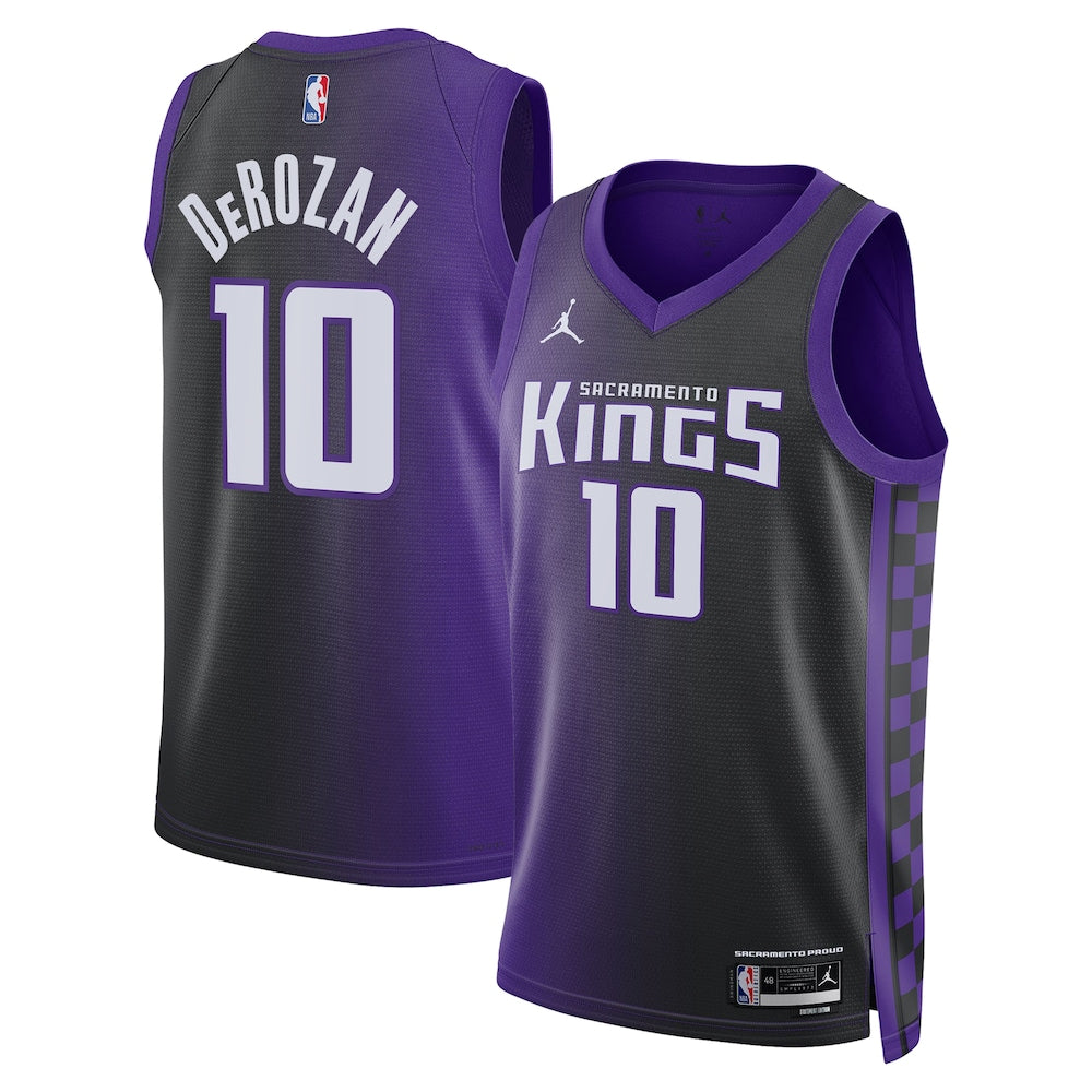 Sacramento Kingsjordan Brand Statement Edition Swingman Jersey Purple Demar Derozan Unisex | Stitched Jersey RTJS 12070