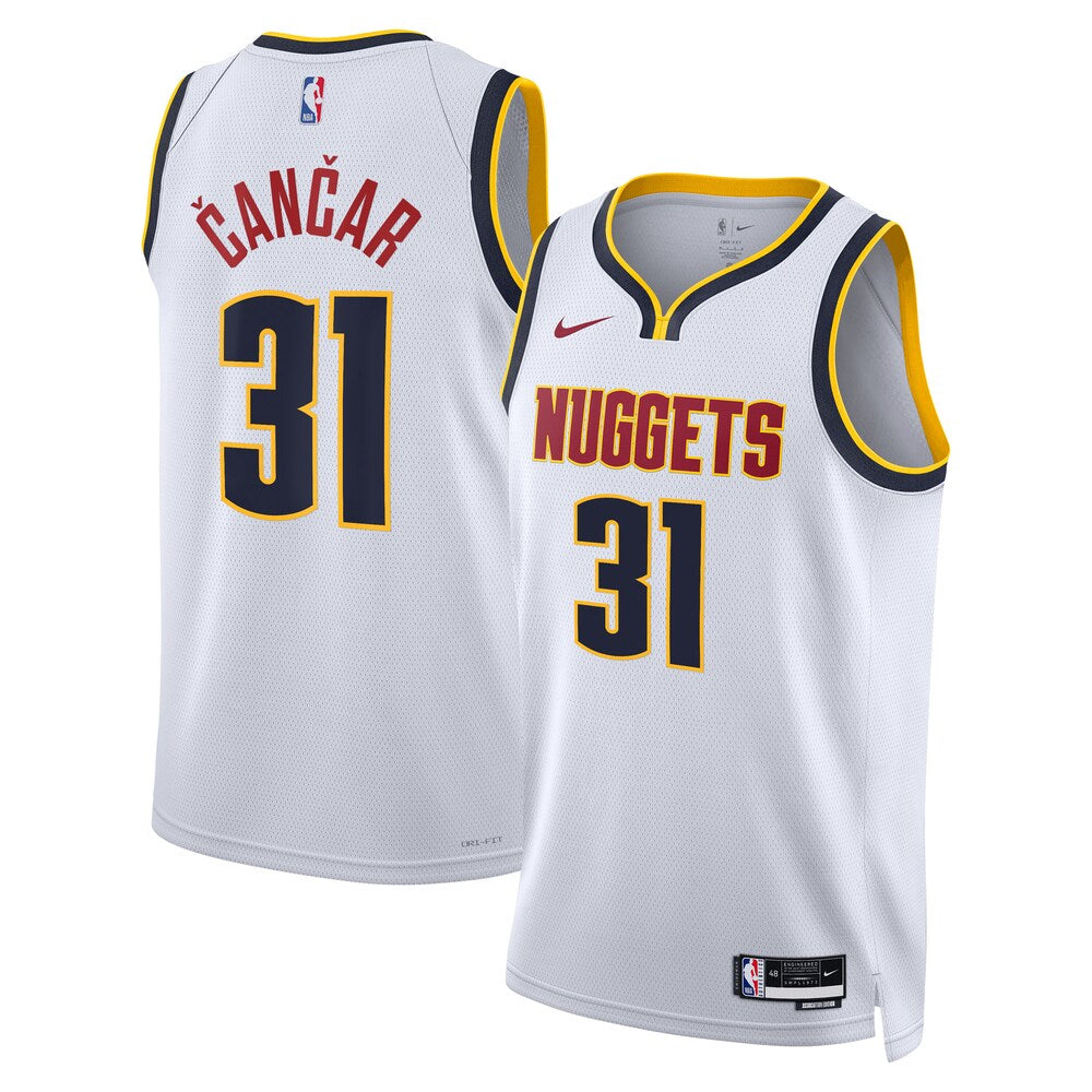Denver Nuggets Association Edition Swingman Jersey White Vlatko Anar Unisex | Stitched Jersey RTJS 11780